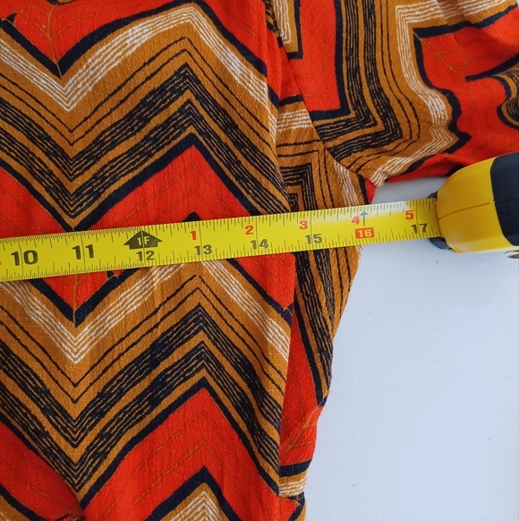 Free People Alistair Retro Chevron Sz XS Button Down Front Shirt Mini Dress - Picture 8 of 13